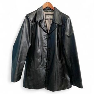 Wilsons Leather Vintage Black Genuine Leather Jacket